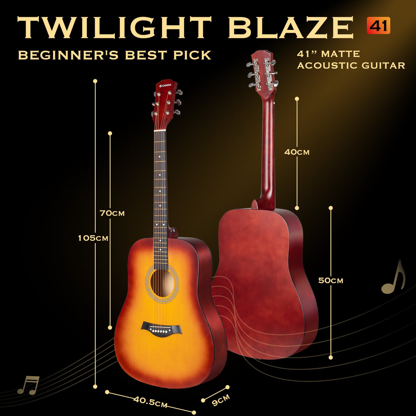 Full Size Acoustic Guitar: 41 Inches Kit