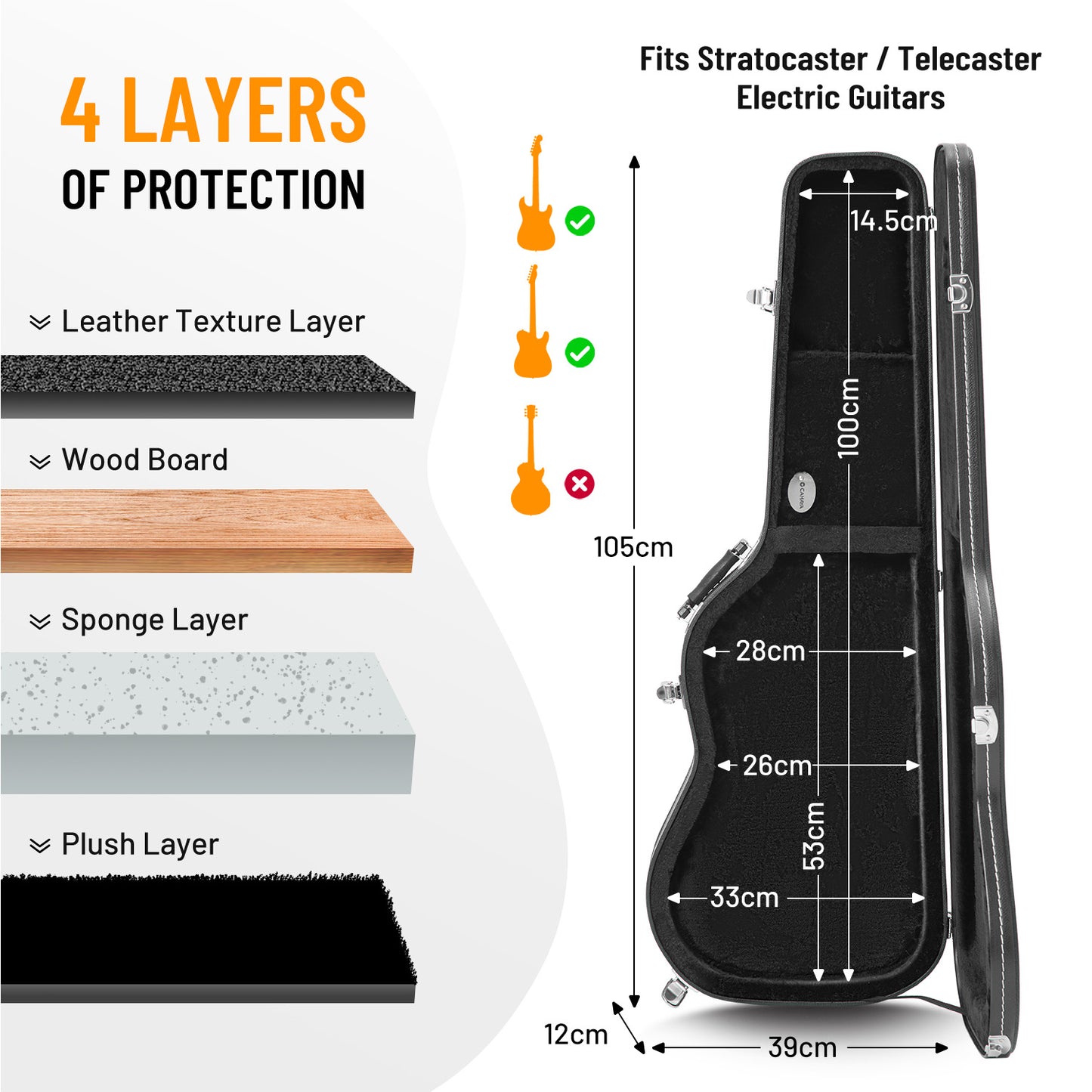 Electric Guitar Hardshell Case ST