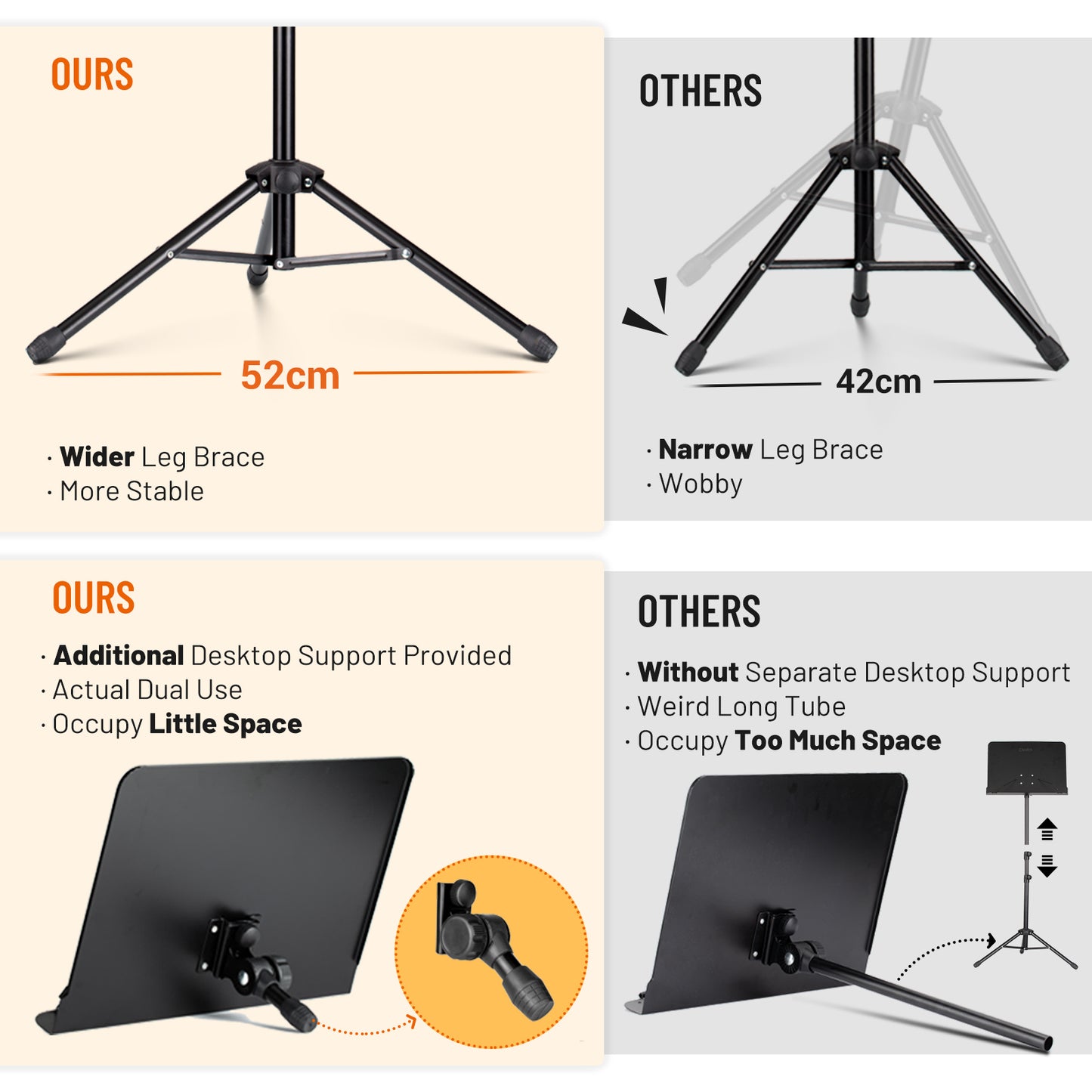 Sheet Music Stand Metal Higher Version CY0304
