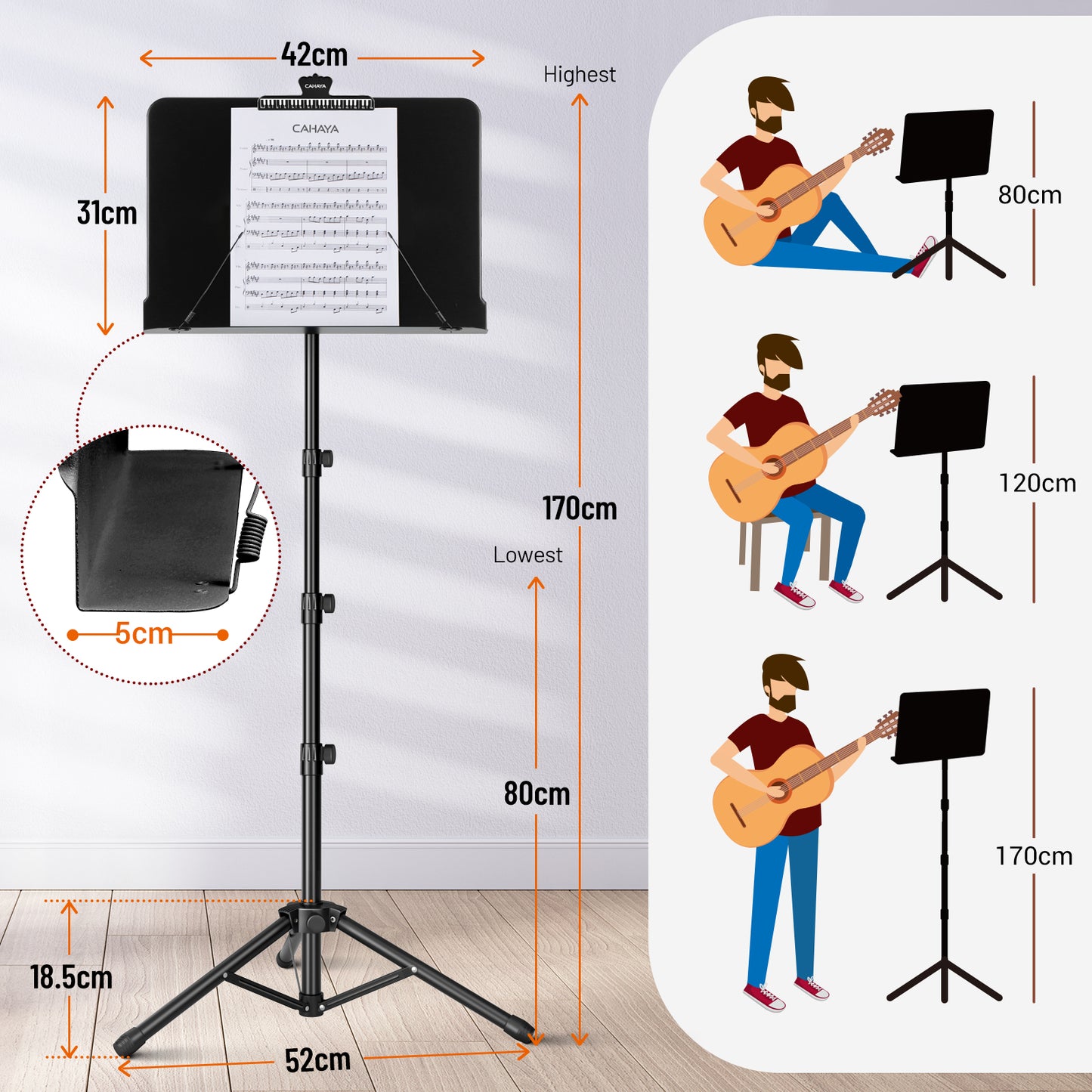 Sheet Music Stand Metal Higher Version CY0304
