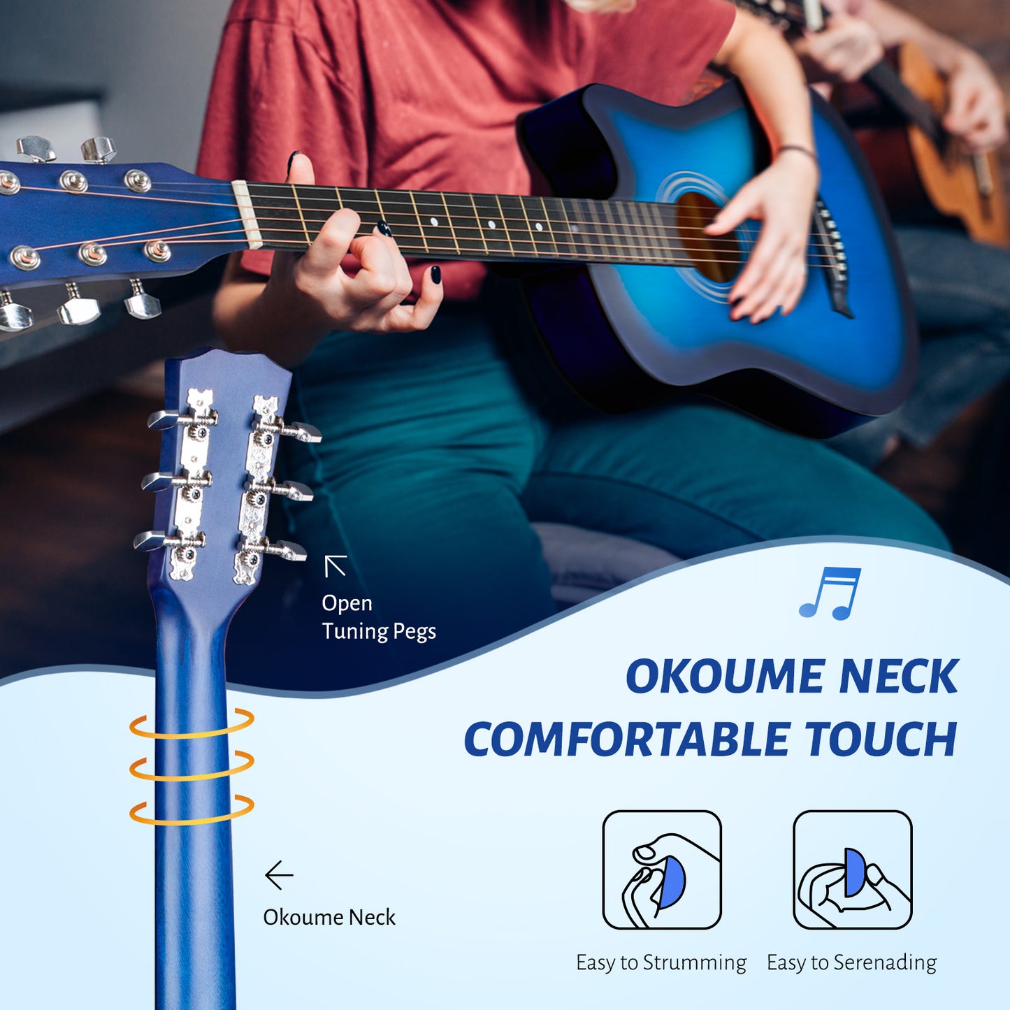 Full Size Acoustic Guitar: 38 Inches Kit