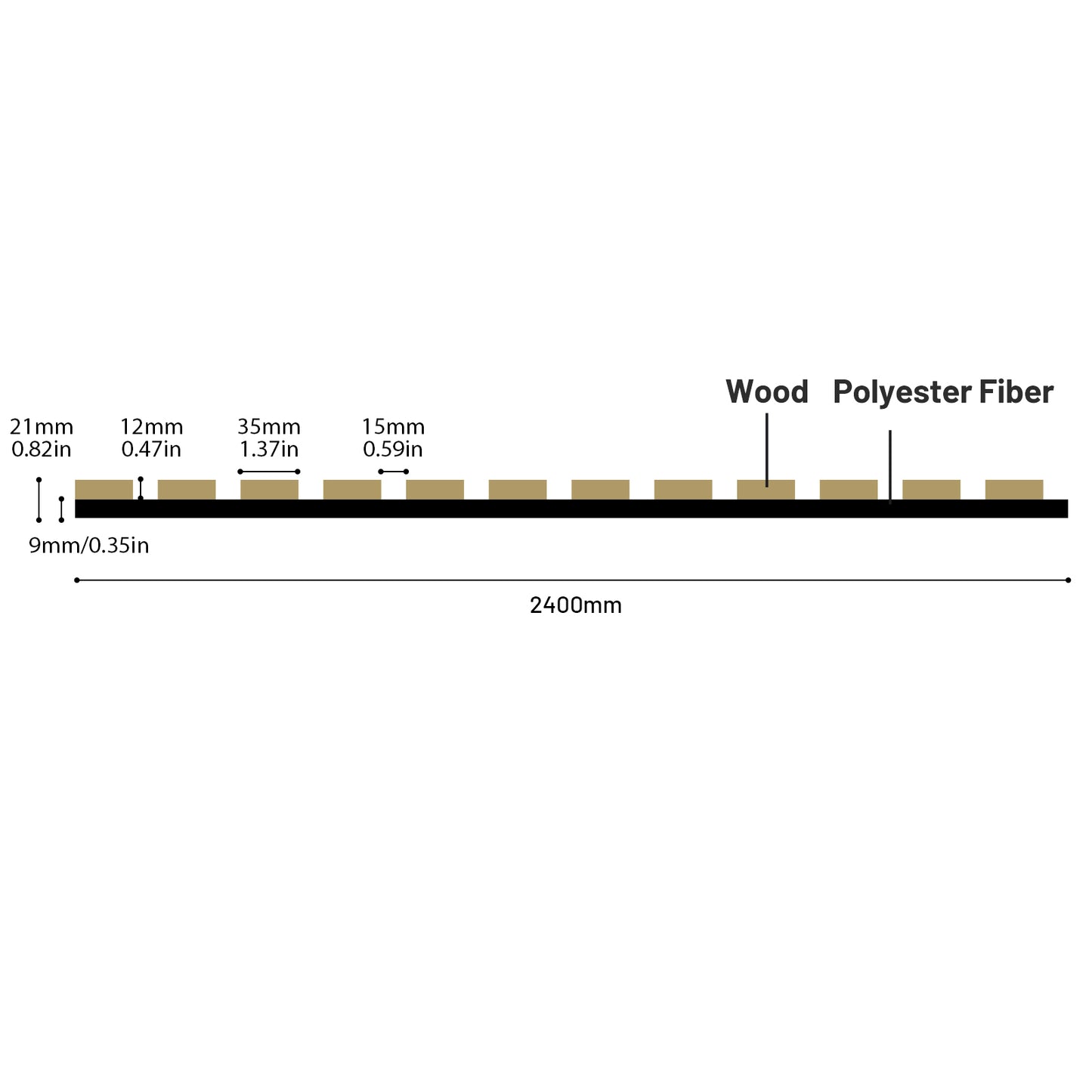Acoustic Wood Wall Veneer Panel White Oak Color