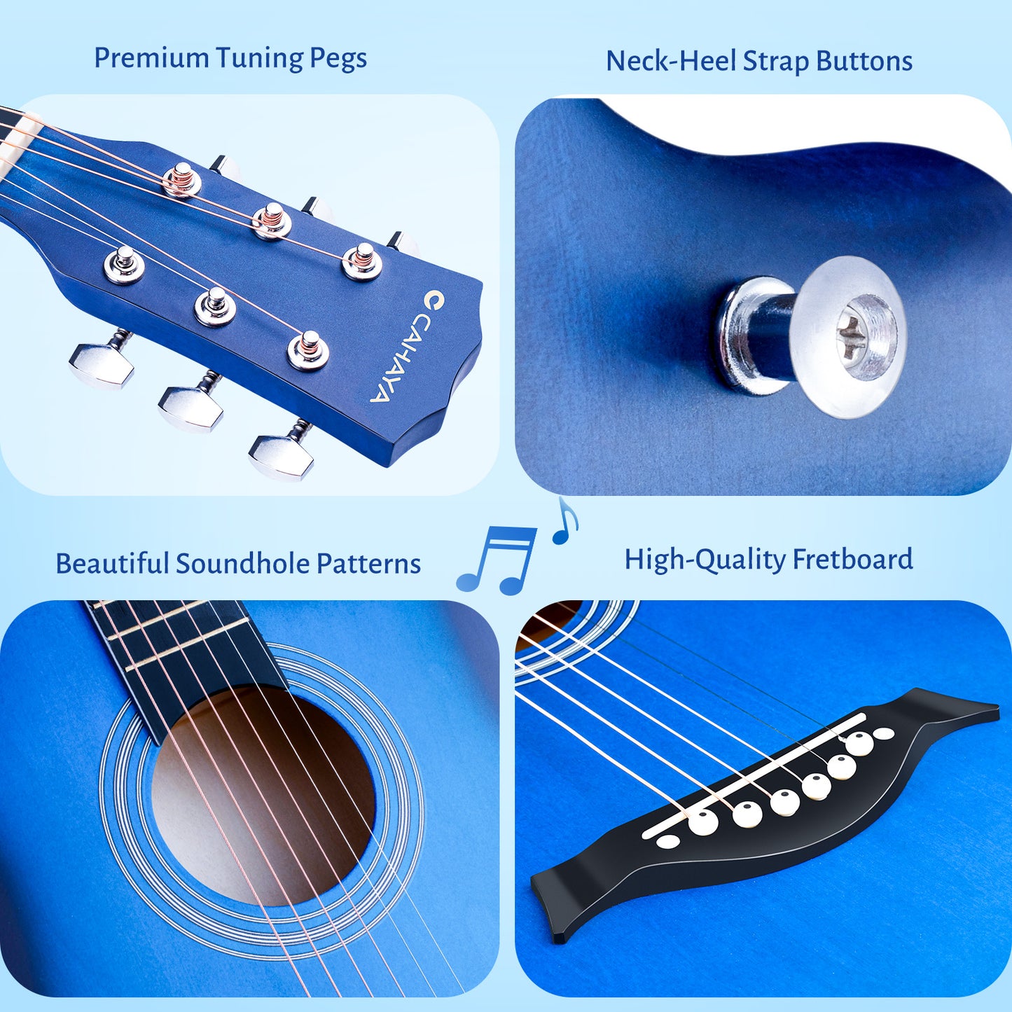 Full Size Acoustic Guitar: 38 Inches Kit