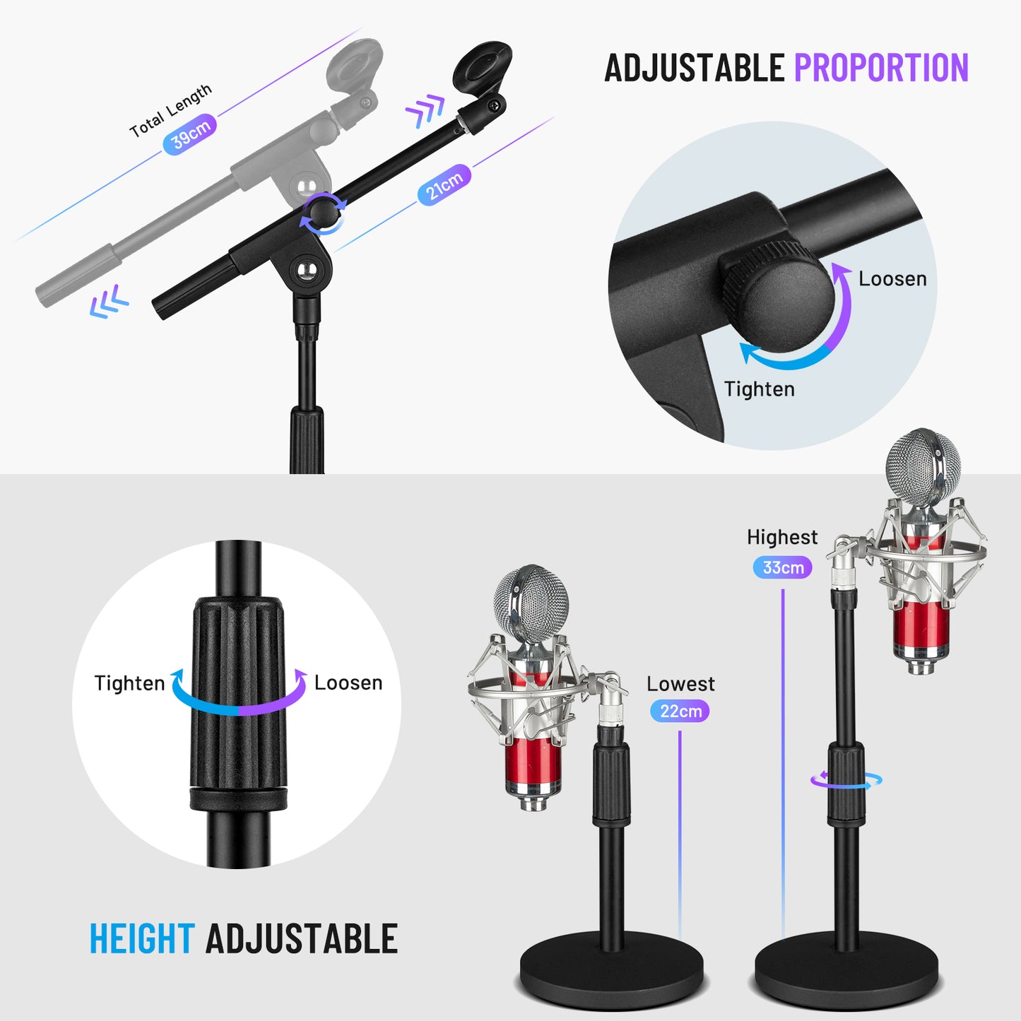 Desktop Microphone Stand CY0360