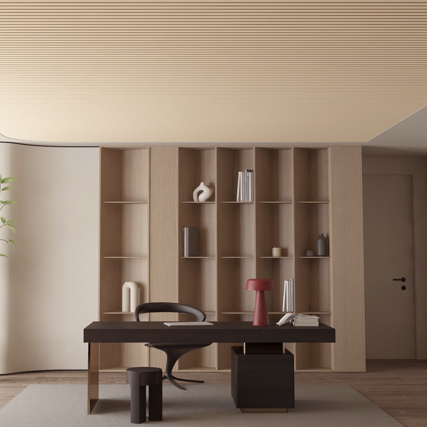 Acoustic Wood Wall Veneer Panel White Oak Color