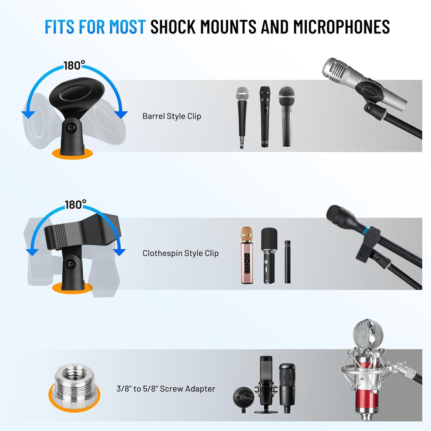 Metal Adjustable Microphone Stand Desktop
