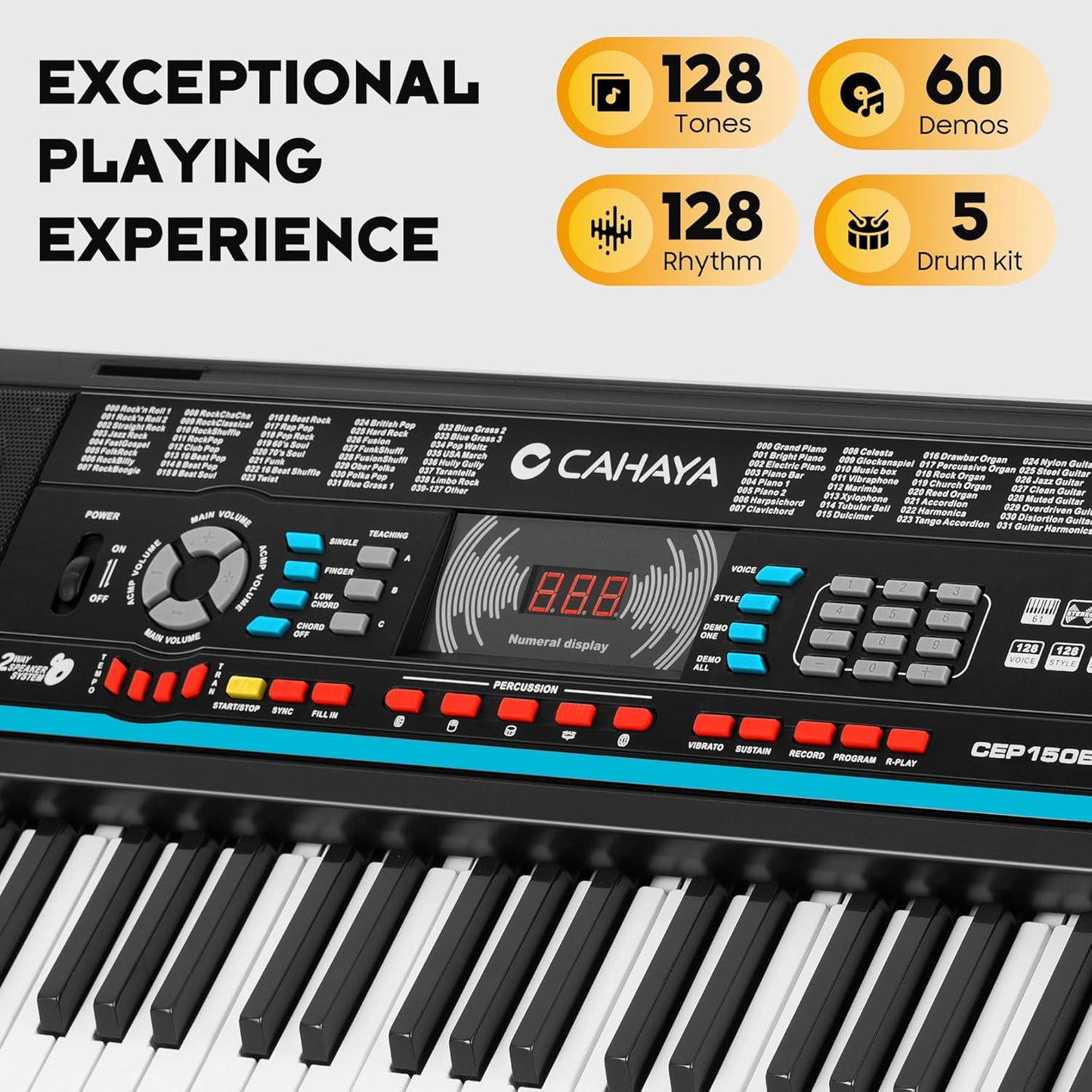 61-Key Electric Piano Set For Beginner