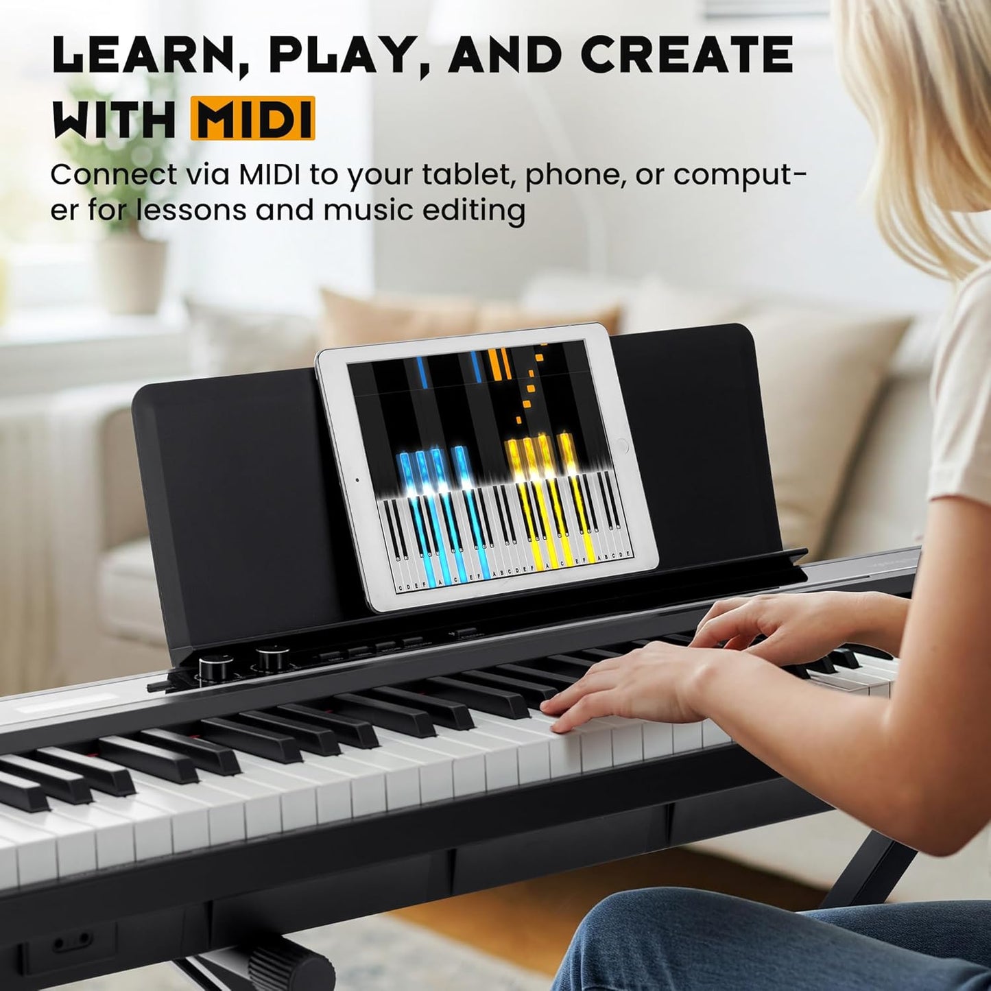 88-Key Semi Weighted Digital Piano Keyboard