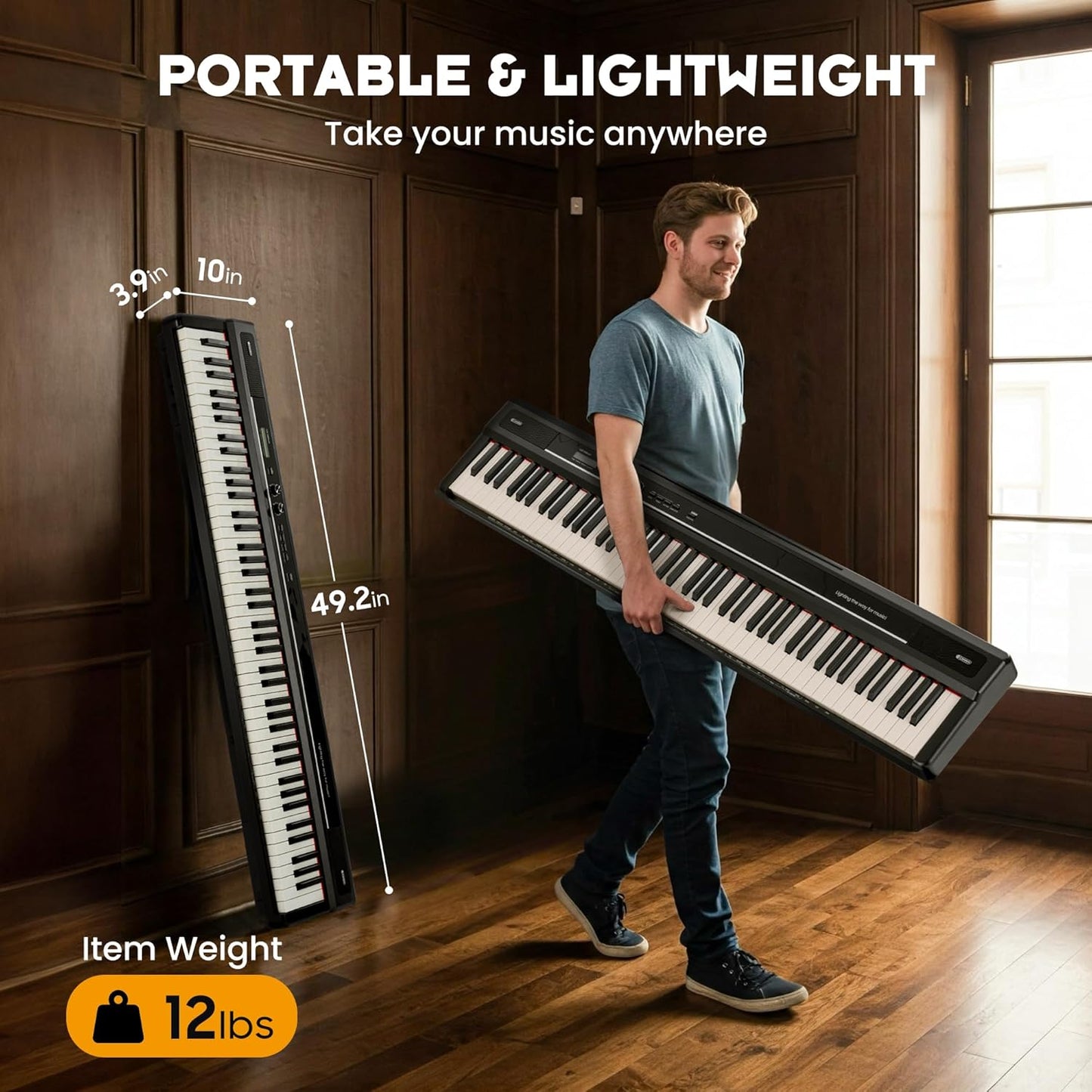 88-Key Semi Weighted Digital Piano Keyboard