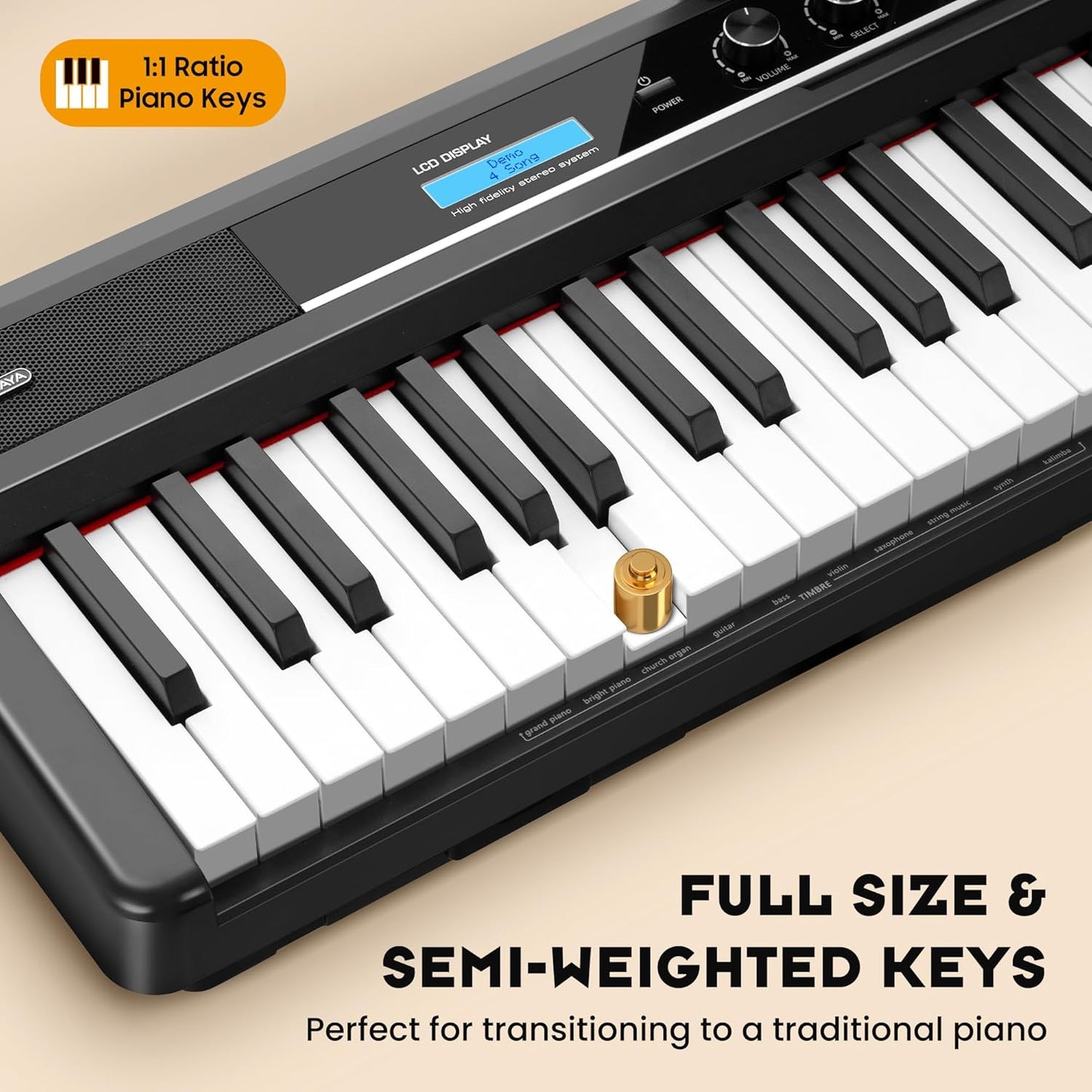 88-Key Semi Weighted Digital Piano Keyboard