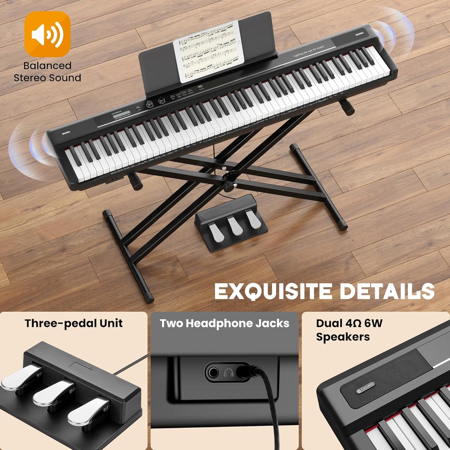 88-Key Semi Weighted Digital Piano Keyboard