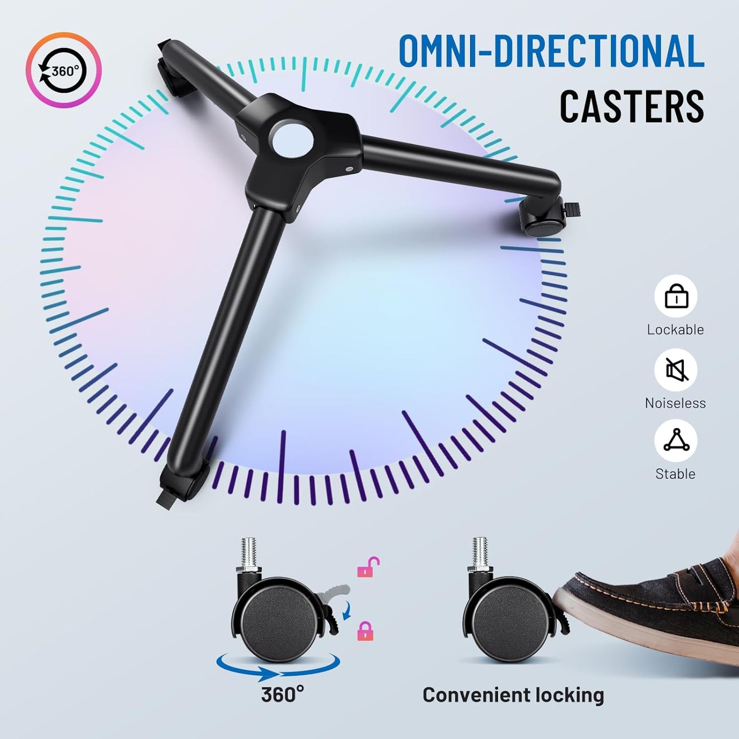 Adjustable Projector Stand Tripod with Casters