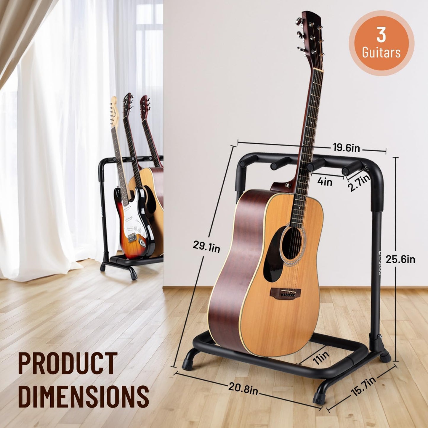 Universal Guitar Display Rack-3 Holder Stand