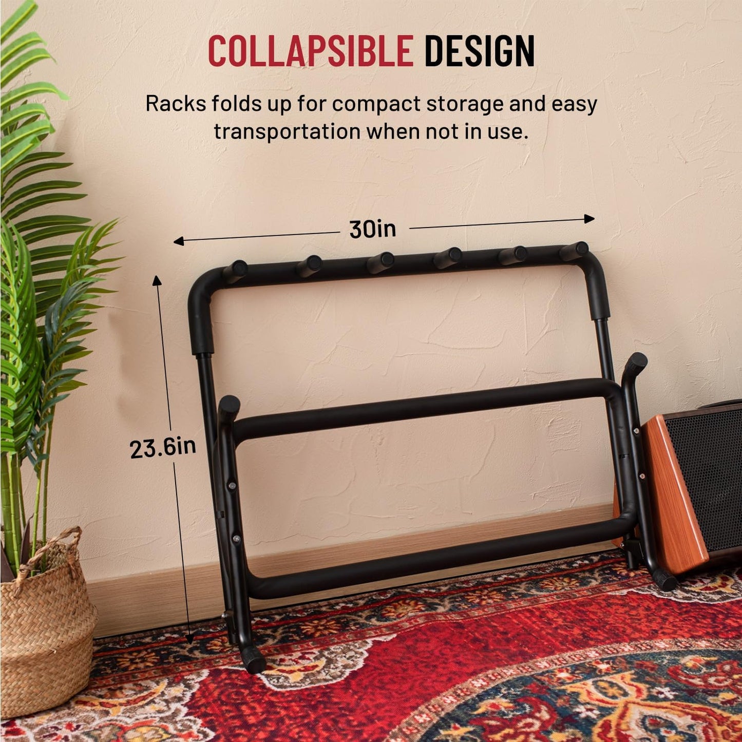 Acoustic Guitar Rack – 5 Holder Stand