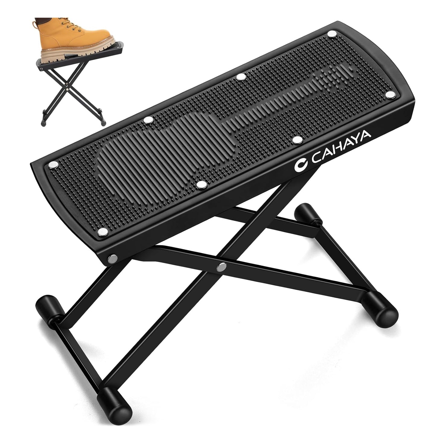 Guitar Foot Rest Stool - 6 Position Height Adjustable Footstool