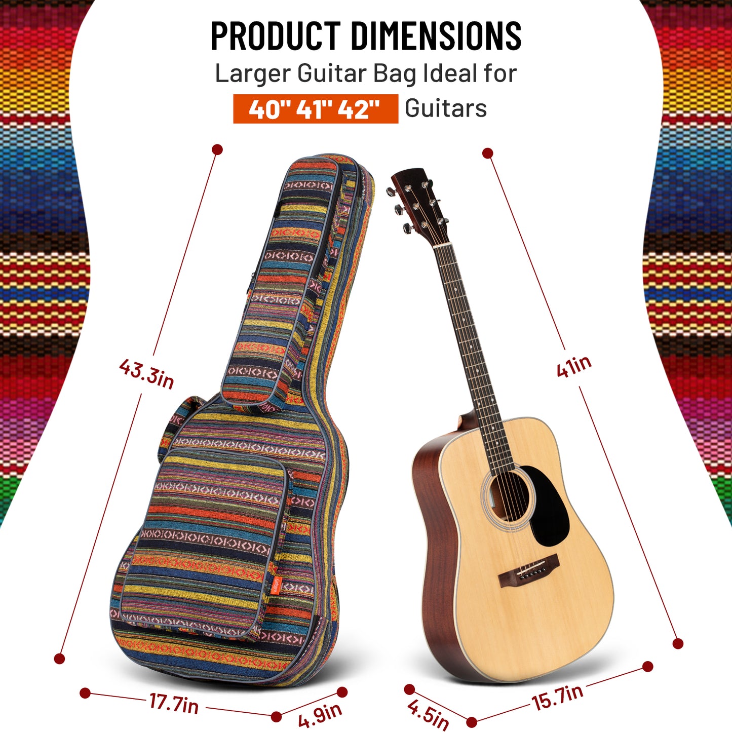 Bohemian Vintage Acoustic Guitar Bag CY0186