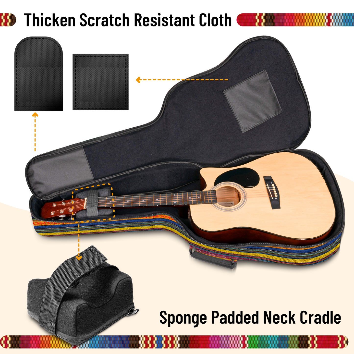 Bohemian Vintage Acoustic Guitar Bag CY0186