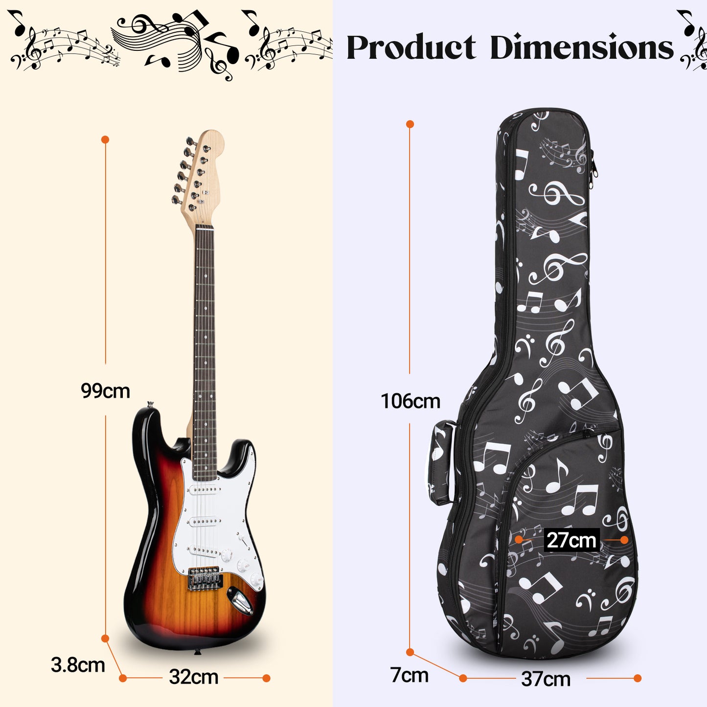 Electirc Guitar Bag 0.3 Inches Thick Printing CY0175
