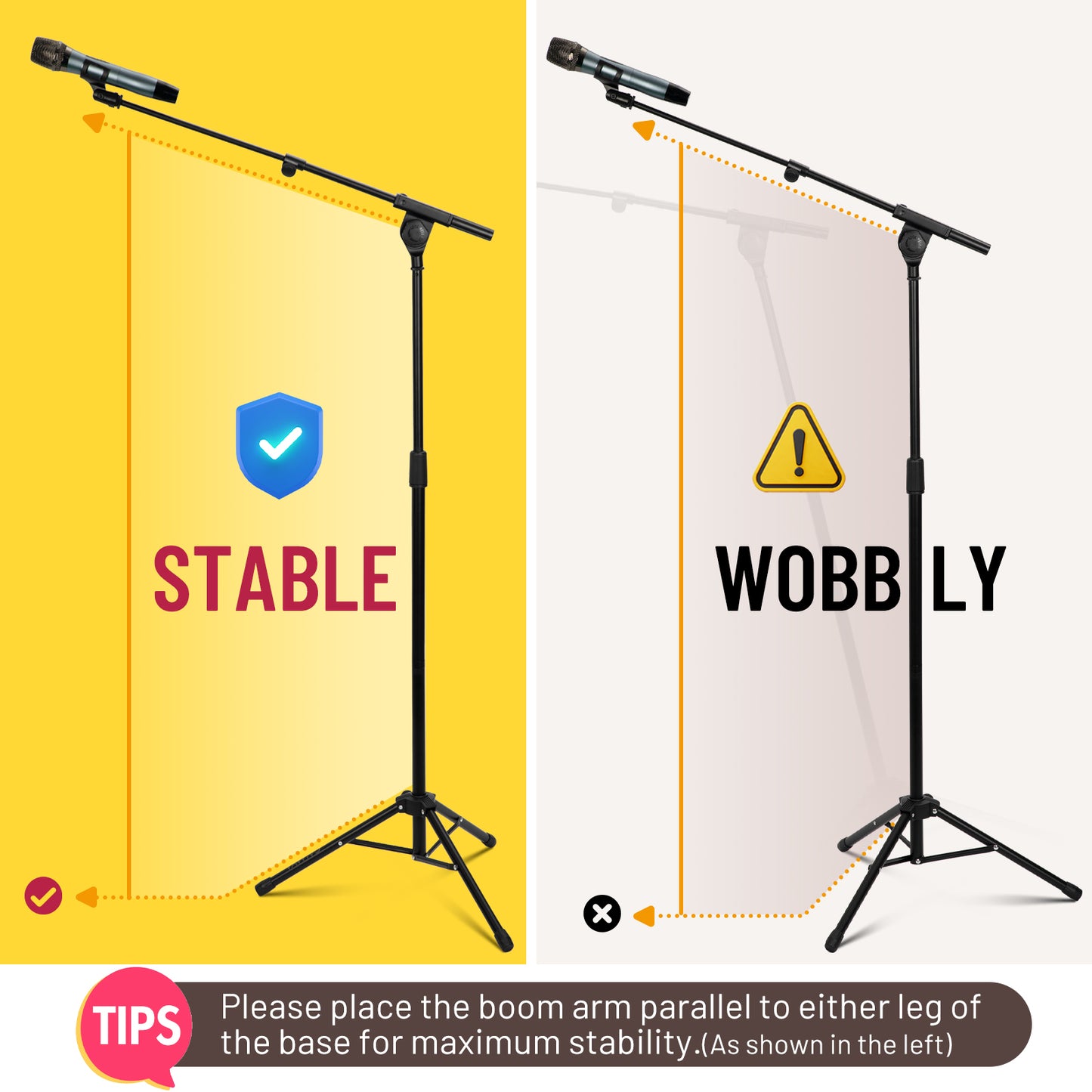 Dual-use Tripod Microphone Stand CY0311