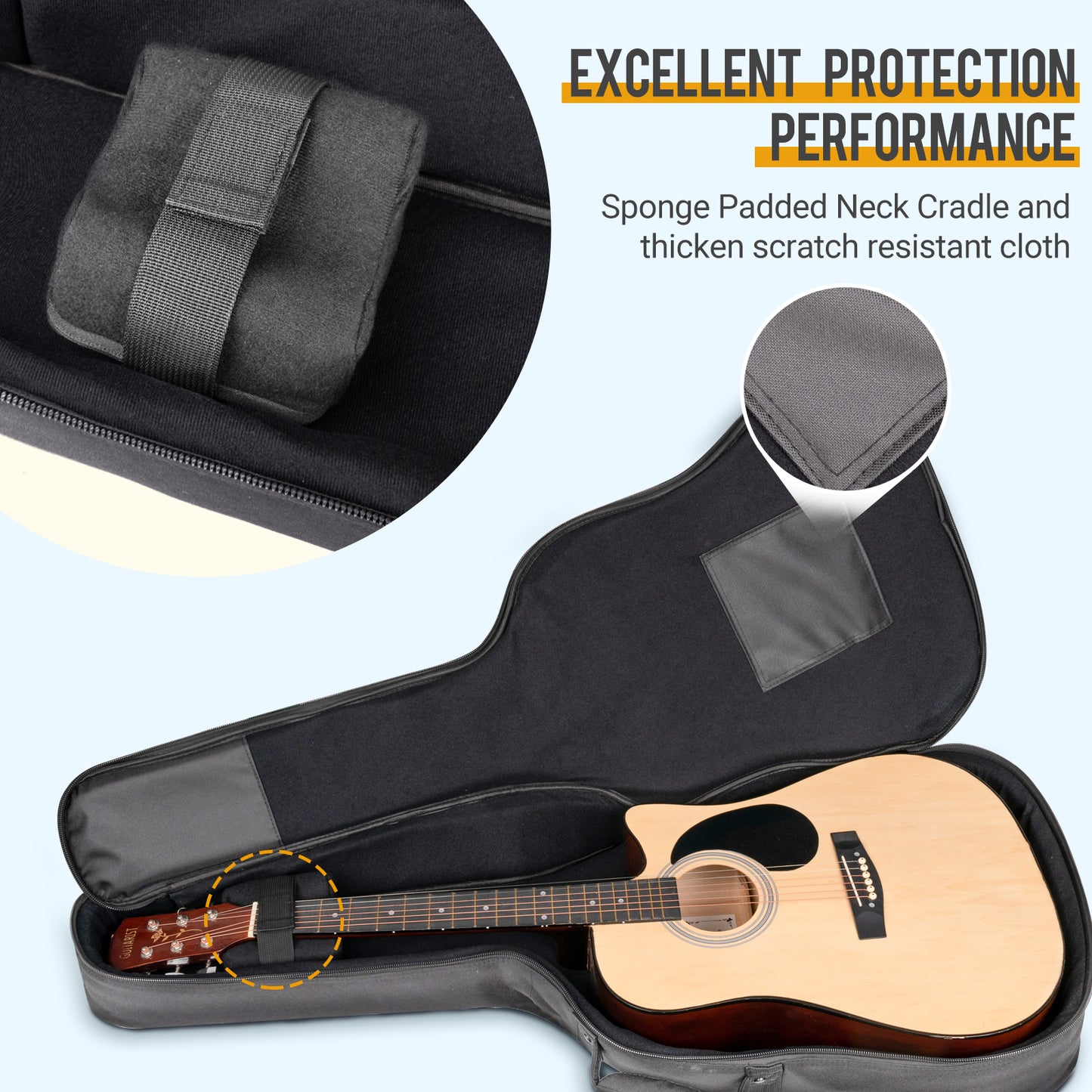 Acoustic Guitar Case 0.7 Inches Thick