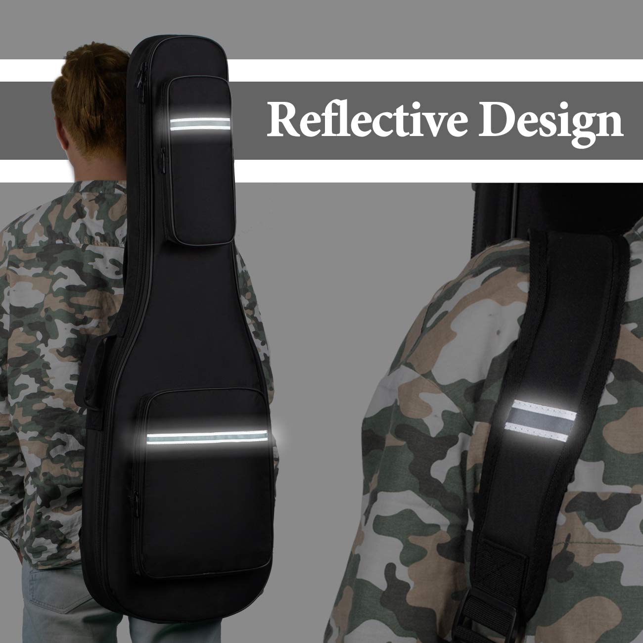0.5 Inches Padded Reflective Electric Gig Bag CY0201