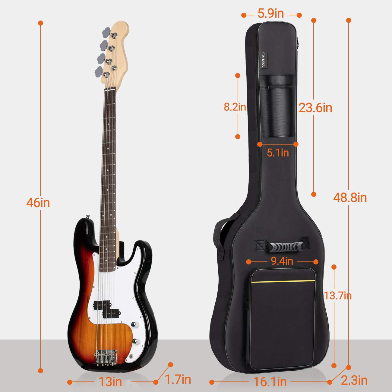 0.3 Inches Thick Padded Soft Bass Bag CY0222