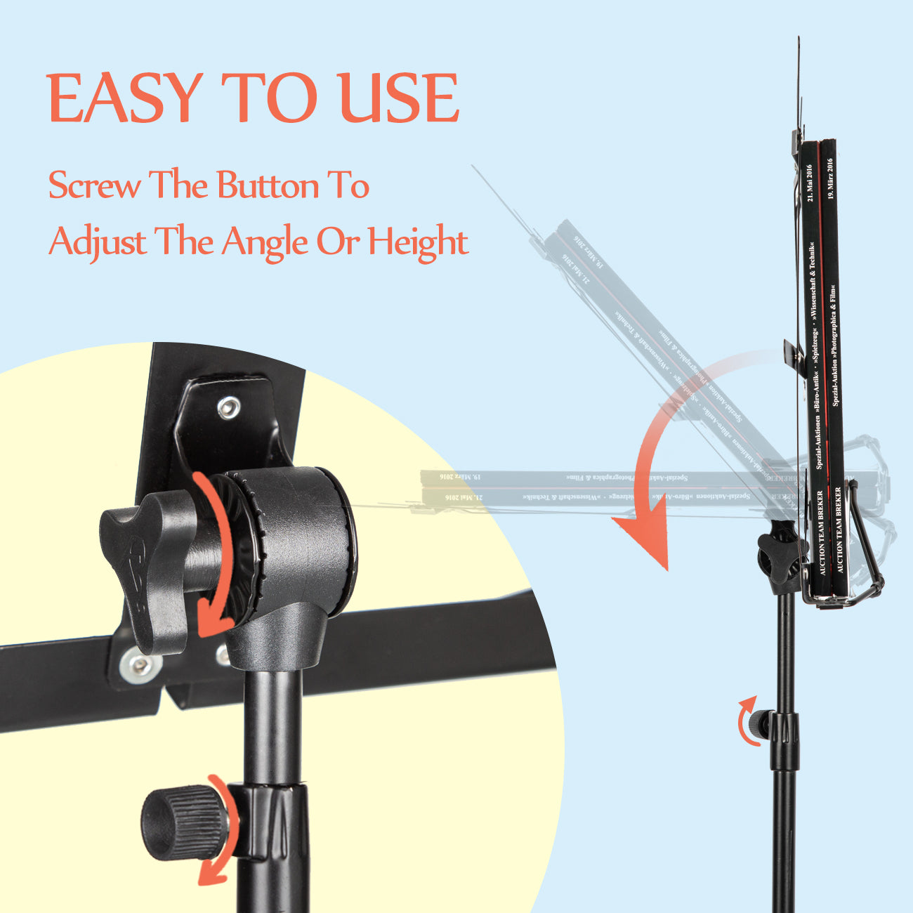 Folding Sheet Music Stand & Desktop Stand CY0204