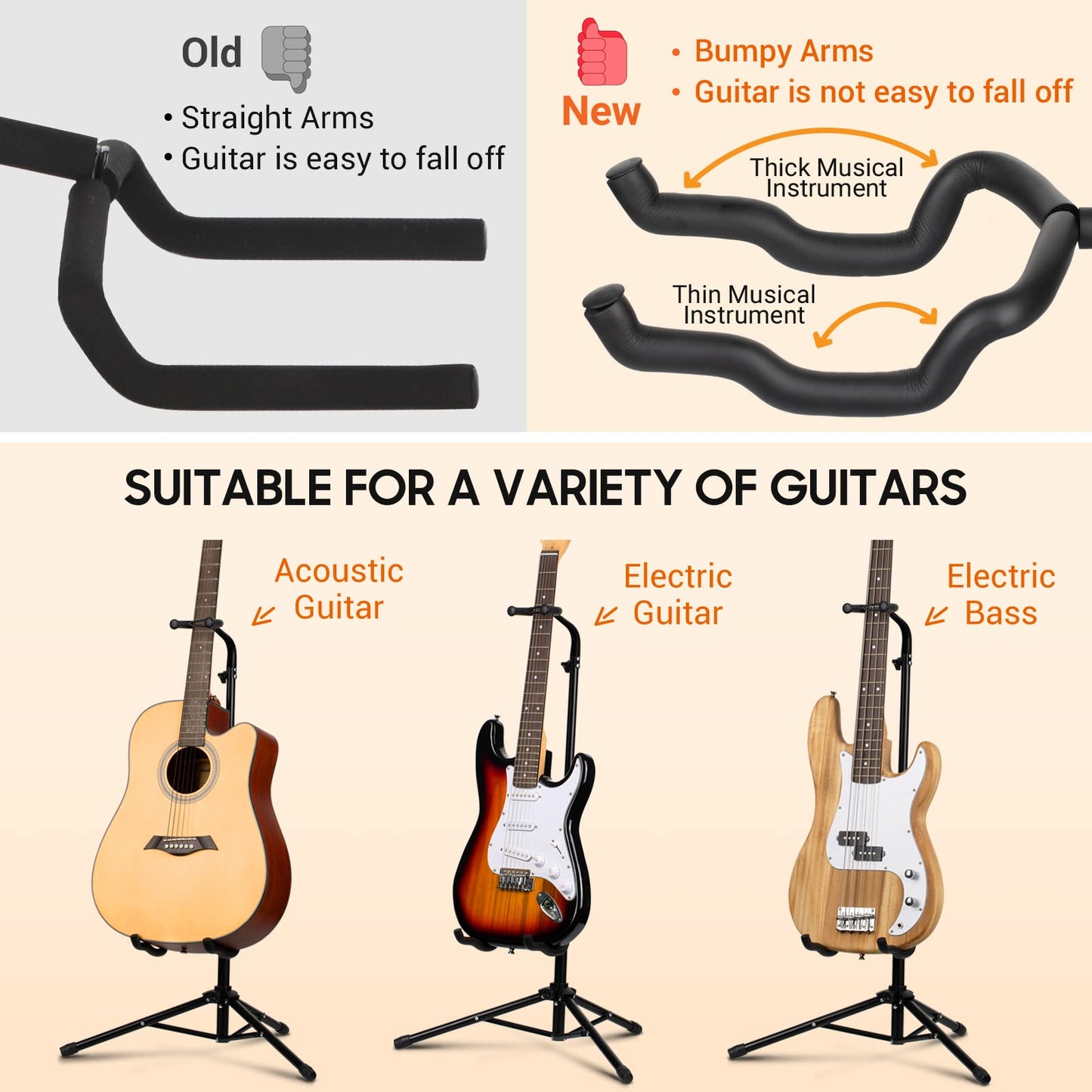 Tripod Guitar Stands with Neck Holder CY0253