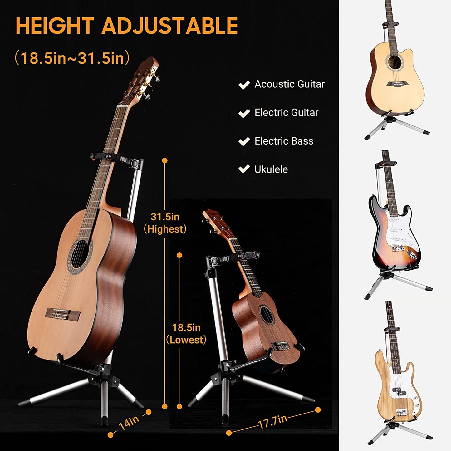 Guitar Stand Aluminum Floor Stand CY0264