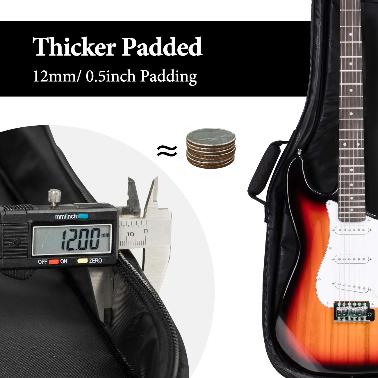0.5 Inches Padded Reflective Electric Gig Bag CY0201