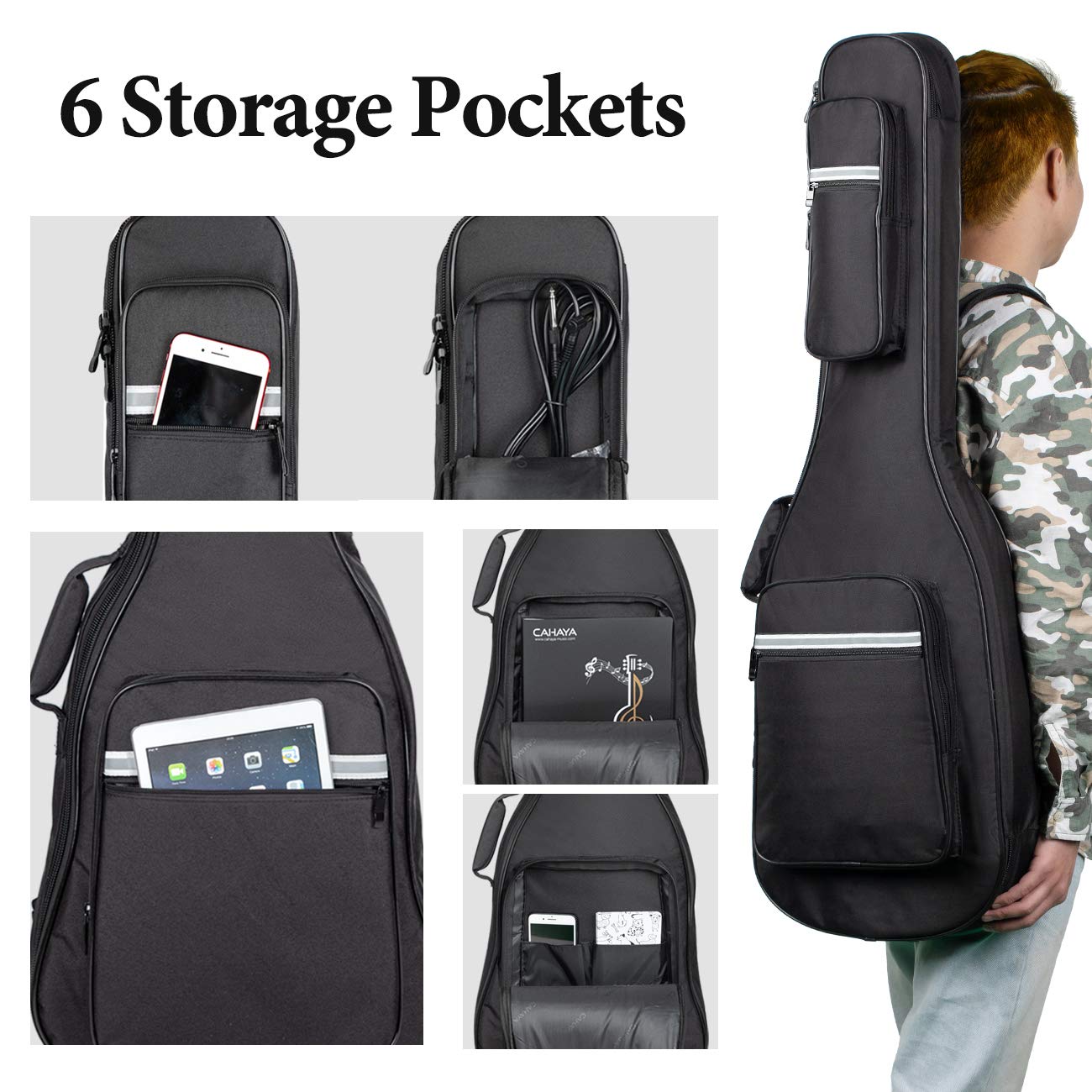 0.5 Inches Padded Reflective Electric Gig Bag CY0201
