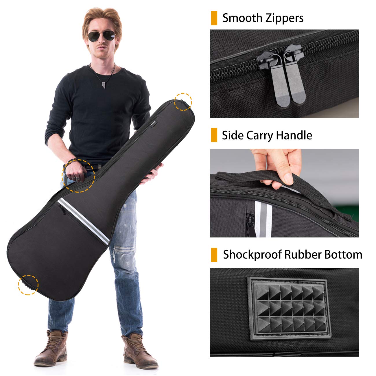 Reflective Bands Soft Guitar Bag CY0225