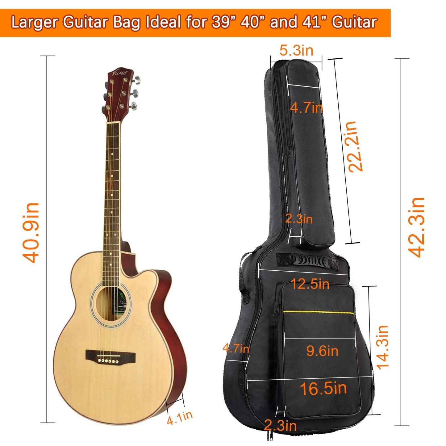Guitar Bag with Music Stand Pocket CY0177