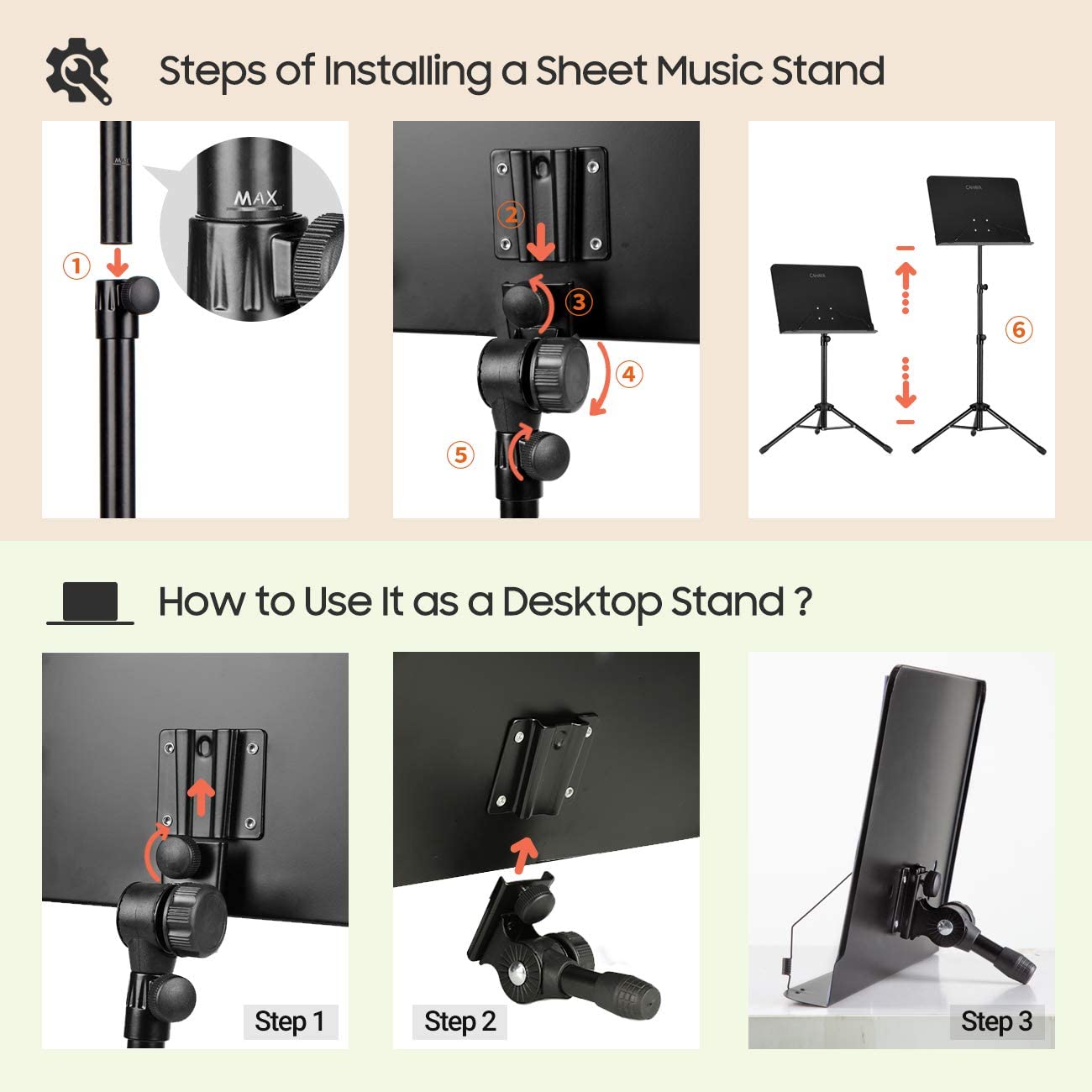 Sheet Music Stand Metal CY0194