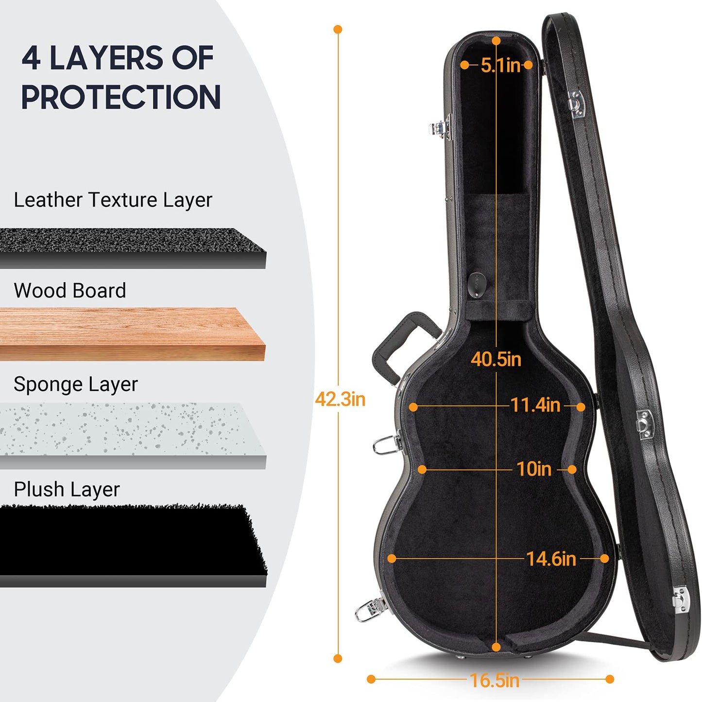 Acoustic Guitar Hard Shell Case CY0241