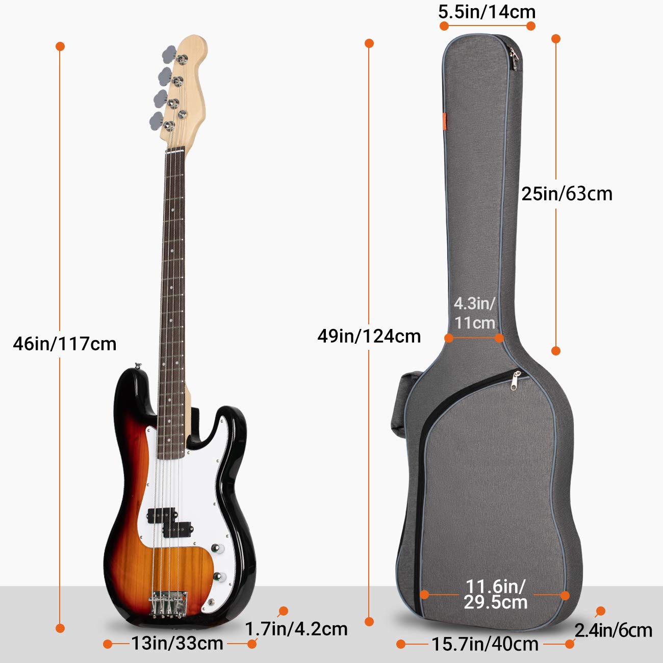 Bass Guitar Bag Backpack CY0202