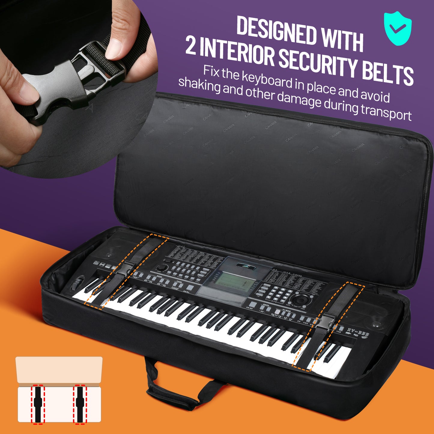 Electric Keyboard Case 61 Key CY0315