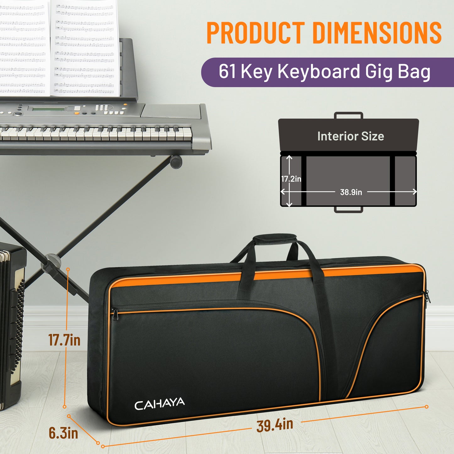 Electric Keyboard Case 61 Key CY0315