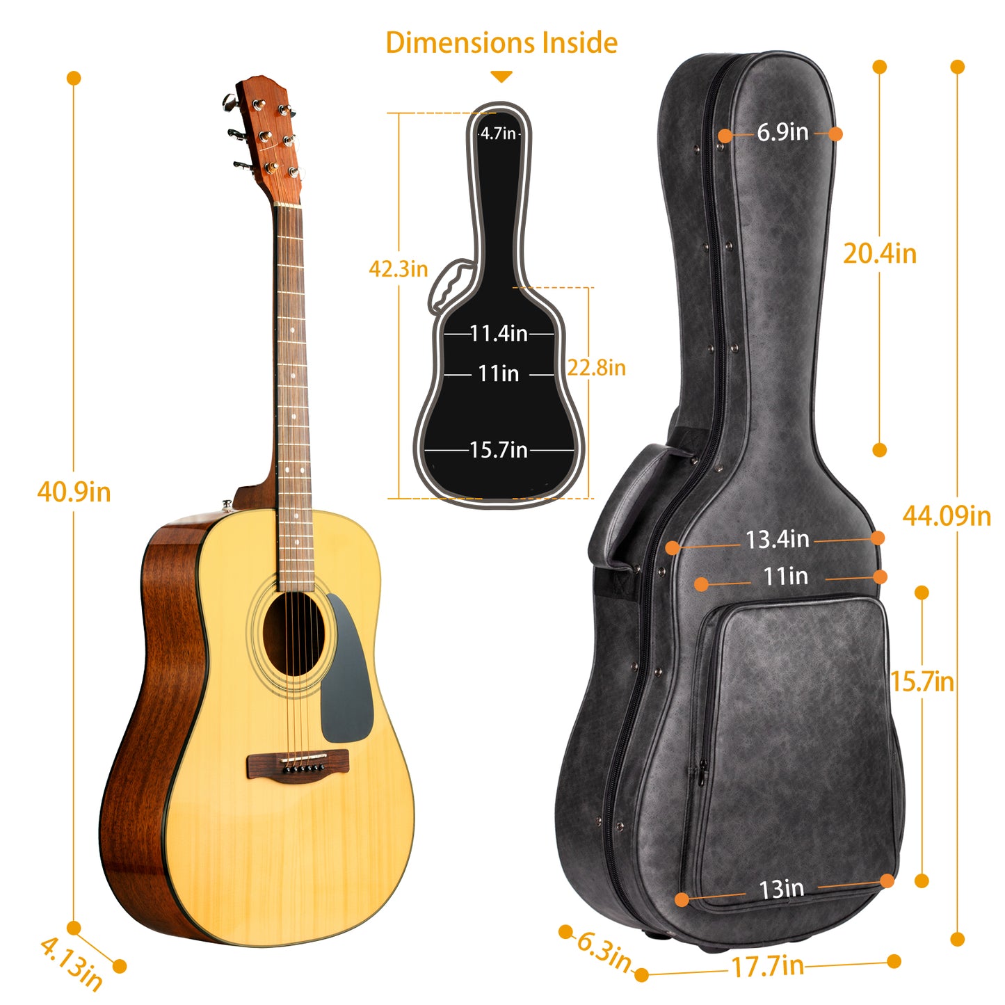 Guitar Case Acoustic Hardshell CY0235