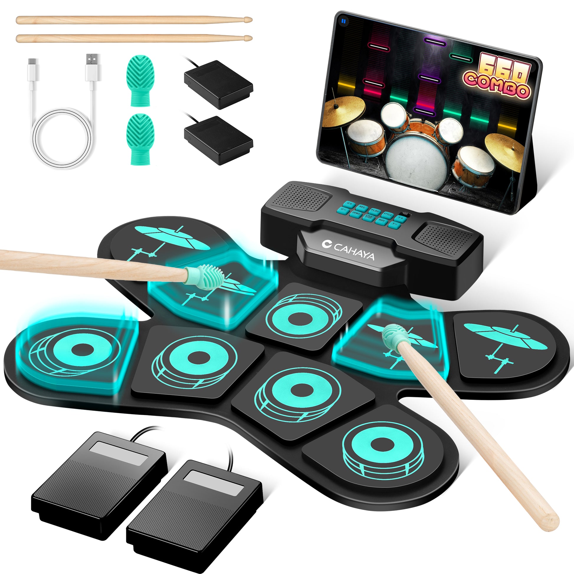 Medeli TP110 Digital Drum Practice Pad « Übungspad Medeli TP110 Digital Drum Practice Pad « Übungspad