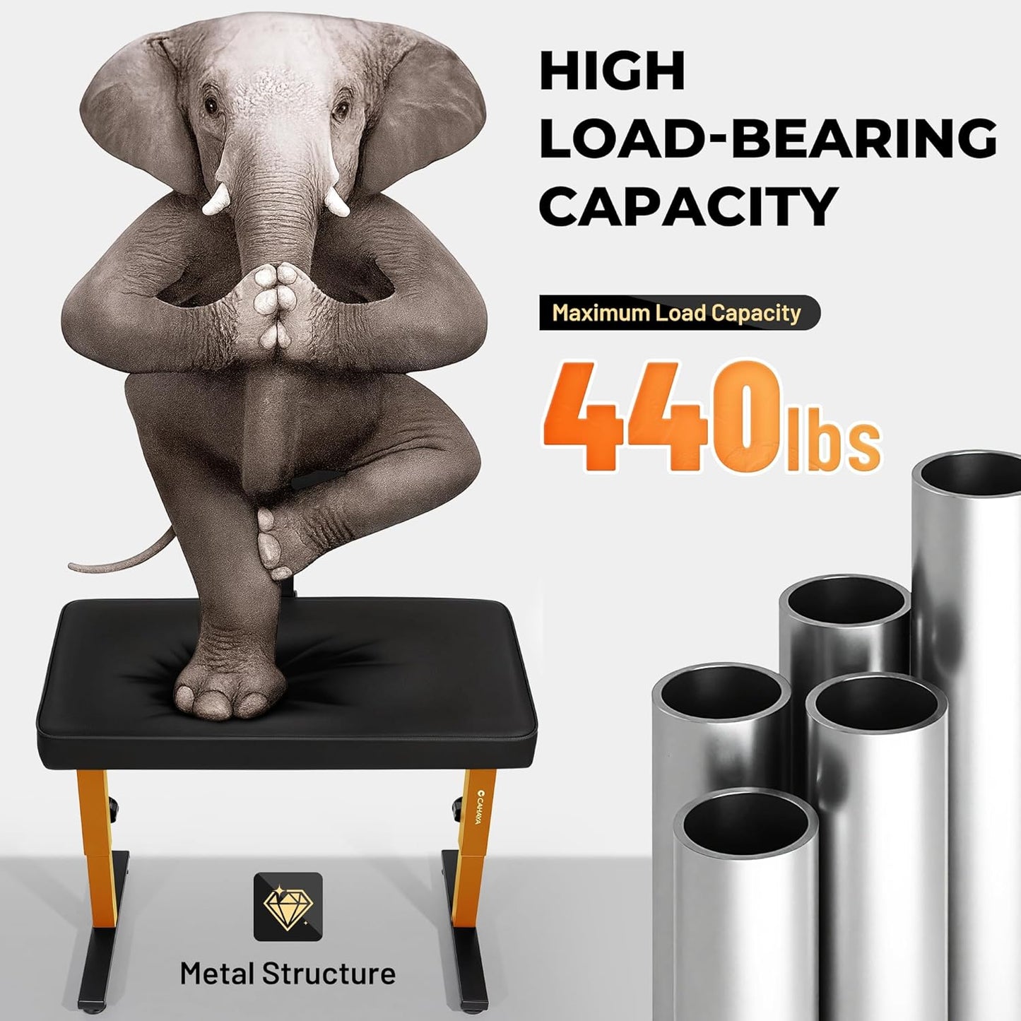 Adjustable Foldable Piano Bench with Backrest