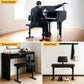 Adjustable Foldable Piano Bench with Backrest