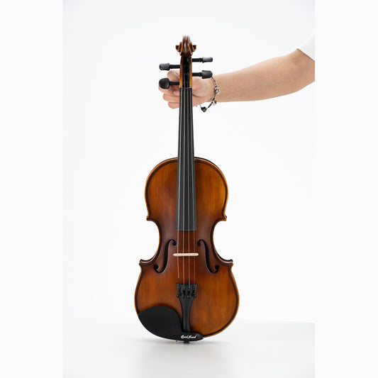 QuickBand Full Size 4/4 Violin Set with Premium Solid Wood Construction and All Accessories