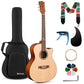 CAHAYA Acoustic Guitar Beginner Set - 41" Full Size Spruce Top Mahogany Body with Okoume Neck Rosewood Fingerboard