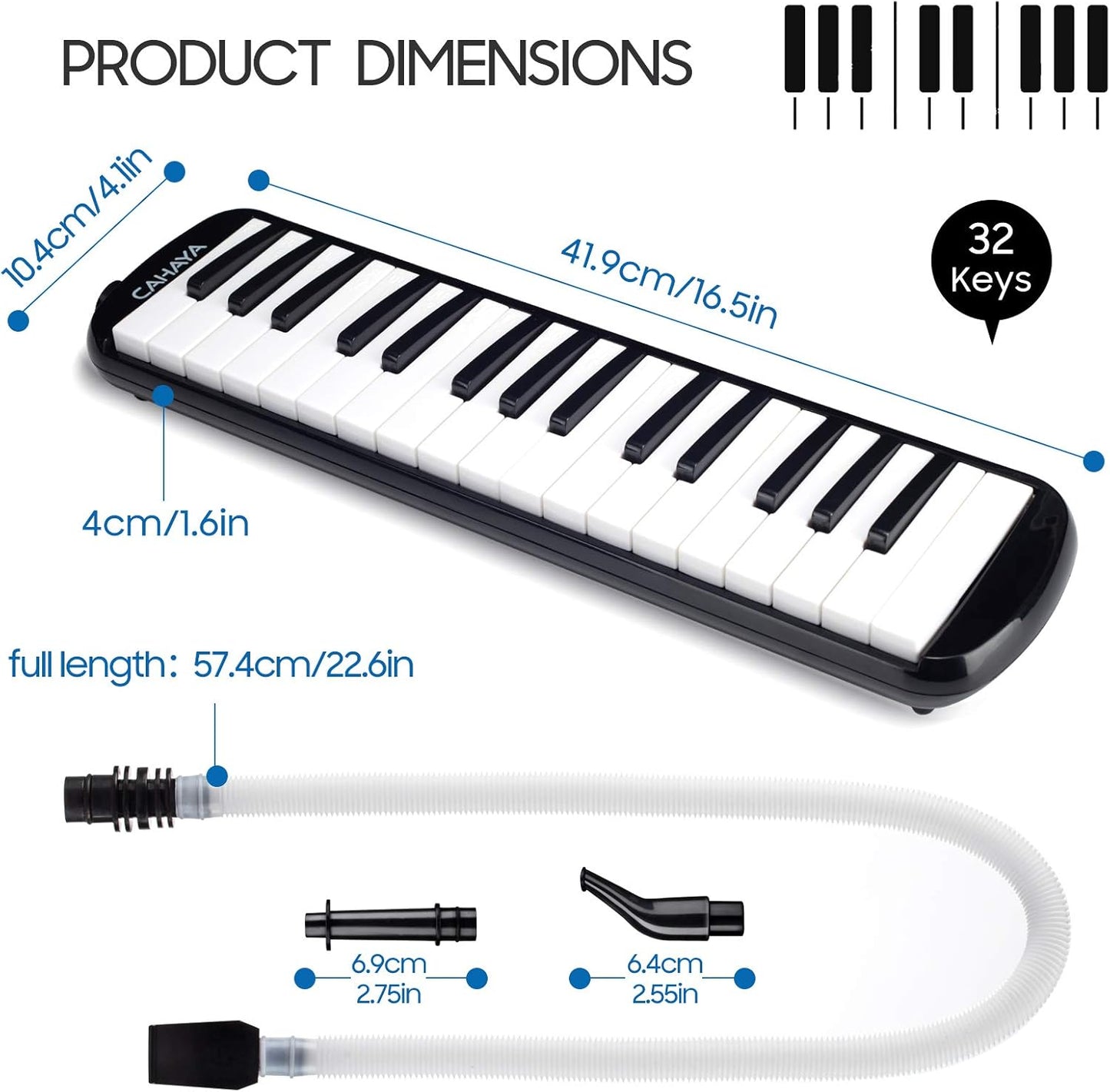 Melodica Double Mouthpieces Tube Sets