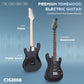 39in Solid Body Electric Guitar Kit for Beginner Black