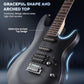 39in Solid Body Electric Guitar Kit for Beginner Black