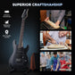 39in Solid Body Electric Guitar Kit for Beginner Black