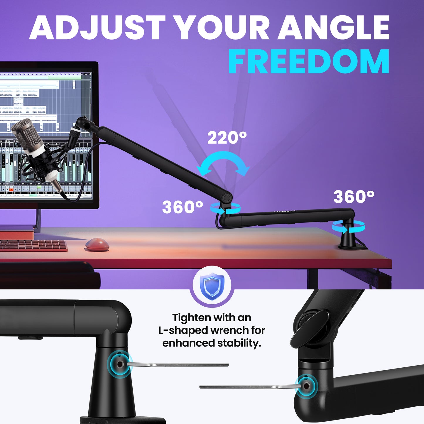 Adjustable Microphone Stand Boom Arm CMC0400