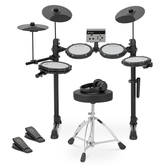 Portable Electronic Drum Kit with Mesh Pads